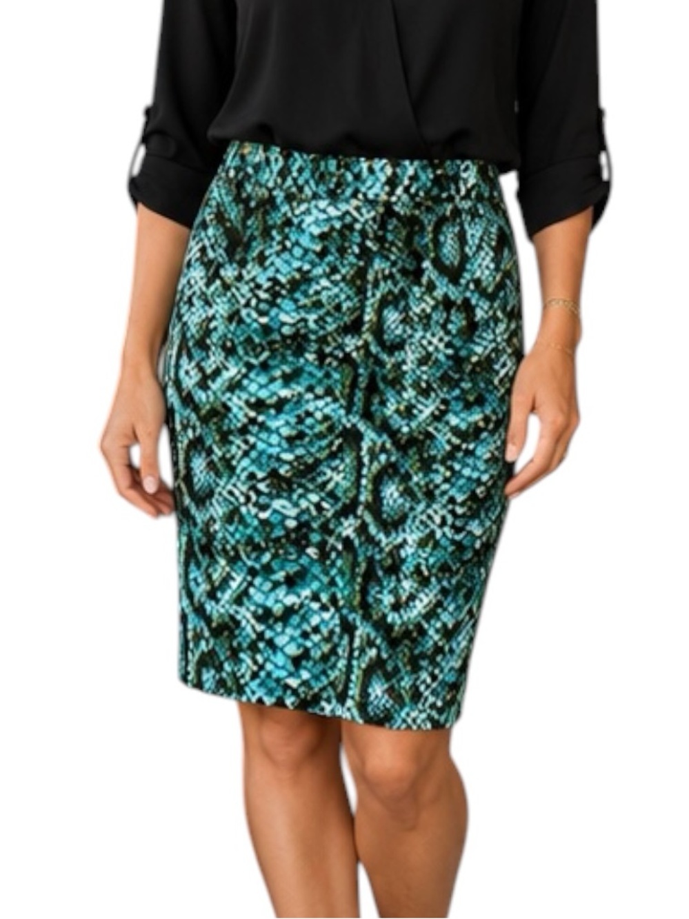 Premise | Snakeskin Pencil Skirt Sz 4 EUC